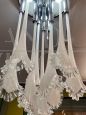 Venini chandelier in Murano glass with calla lilies, 1970s