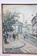 1940s City of Milan Porta Ticinese painting, oil on canvas
