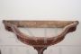 Antique carved mahogany console table with marble top, mid 19th century