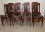 Complete Liberty dining room in mahogany from the early 1900s