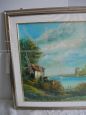 Armando Ballanti - painting with a lake landscape