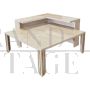 Parchment coffee table with shelf