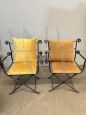 Pair of classic wrought iron armchairs