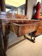 Large antique Empire console table with mirror