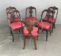 Set of 6 antique gondola chairs, Empire period, 19th century
