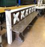 Vintage bench with seats on both sides
