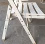 Pair of folding chairs by F.lli Reguitti in white wood
