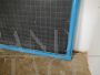 Vintage school squared blackboard with blue wooden frame