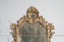 Antique Louis Philippe carved mirror with gold leaf, Italy mid 19th century