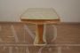 Dining table by Vittorio Dassi with marble base and glass top