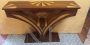 Art deco console with geometric inlays