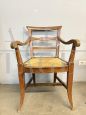 Antique walnut armchair from Italy - Tuscany, late 18th century, Louis XVI period