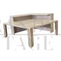 Parchment coffee table with shelf