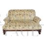 Antique living room set with sofa and armchairs in damask fabric