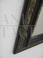 1920s mirror with black and gold lacquered frame