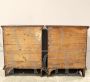 Pair of Louis XV walnut bedside tables, 18th century Italy