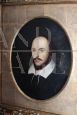 Antique painting with portrait of Shakespeare         