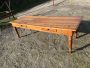 Large antique farmhouse table in cherry wood with inlays, Italy 19th century 