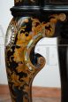 Antique Napoleon III Ebonized Wood display table with Mother of Pearl