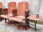 1940s French theater chairs in wood      
