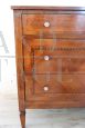 Antique Louis XVI style chest of drawers in inlaid walnut