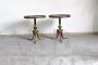 Pair of Art Deco coffee tables in bronze and black glass