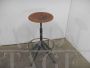 Vintage adjustable height stool with footrest, 1950s