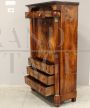 Antique Empire secretaire in walnut from the 19th century with side columns