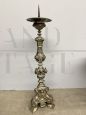 Splendid 18th century silver plated candlestick 