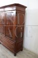 Antique late 19th century rustic wardrobe in solid walnut