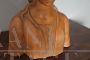 Art Nouveau sculpture with bust of a noblewoman in terracotta, Tuscany 1920s