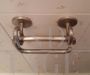 Vintage brushed metal wall mounted towel holder set