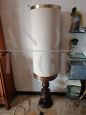 Vintage floor lamp with velvet lampshade
