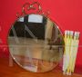 Small round wall mirror from the 1960s