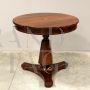 Antique Charles X side table in inlaid walnut, Italy 19th century