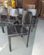 Set of 8 chairs by Matteo Grassi in black leather