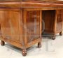 Antique Louis Philippe desk in walnut with drawers, 19th century Italy 