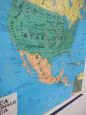 Double-sided vintage map of North America, 1990