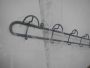 Large vintage iron coat rack with 12 places, 1950s