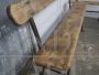 Pair of rustic wooden benches from the 1950s
