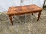 Antique extendable table in inlaid walnut root, from a Palladian villa