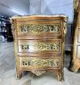Pair of antique Napoleon III bedside tables in Boulle style, mid-19th century