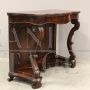 Charles X console in inlaid walnut, Italy 19th century