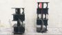 Pair of revolving wooden column bookcases, Anna Castelli Ferrieri for Kartell, 1982