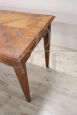 Antique dining table in inlaid walnut, first half of the 19th century