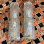 Pair of Murano glass bark-shaped wall lights by Venini, 1960s