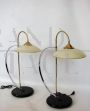Pair of vintage 70s minimalist table lamps