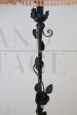 Art Nouveau floor lamp in wrought iron with floral motif