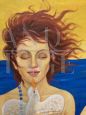 The Listening Sea - Contemporary art painting signed Conchita V. B., 1900s