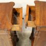 Pair of Louis Philippe walnut nightstands with door and drawer, Italy 19th century
